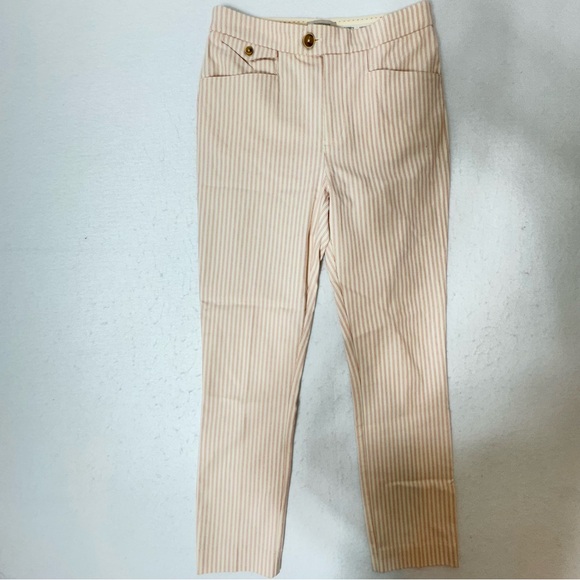 Anthropologie Pilcro Blushed Stripe Crops Pants Sz 2 - Picture 5 of 13